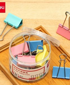 Kẹp Màu Binder Clips 51mm Deli 8551